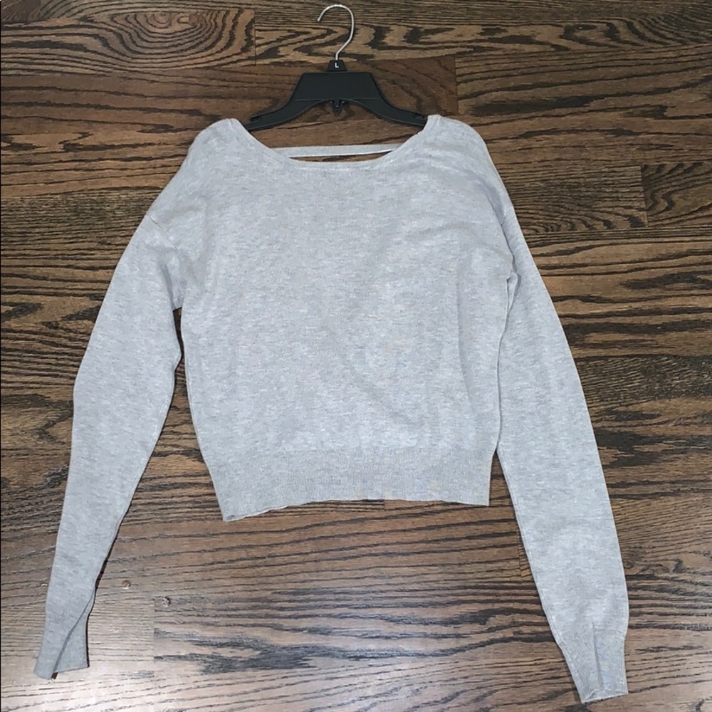 Garage grey long sleeve with an open back